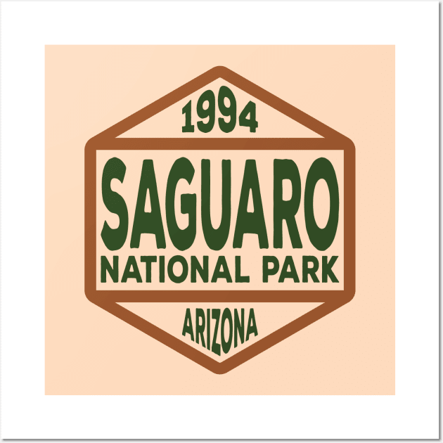 Saguaro National Park badge Wall Art by nylebuss